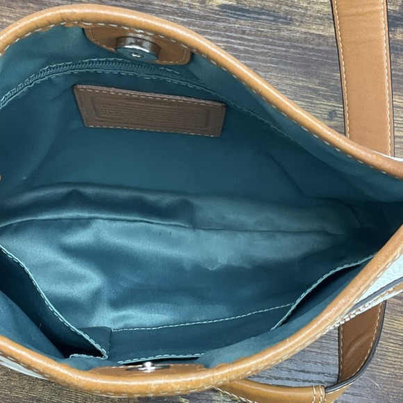 Coach Penelope Hippie Cream Pebbled Leather Slim Satchel Purse Crossbody F14679 - Picture 7 of 8